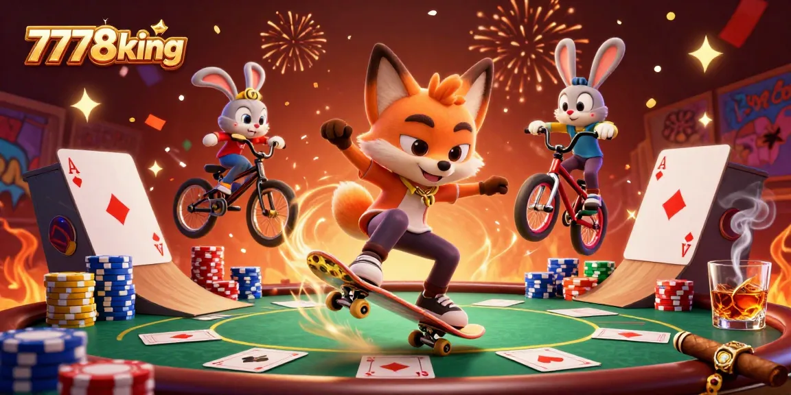 Experience engaging gameplay with 7778king's thrilling casino action featuring a lively fox and rabbit.