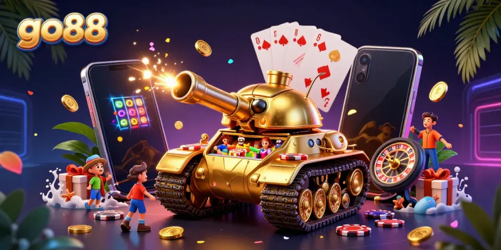Experience thrilling gameplay and vibrant wins at go88 with a colorful casino scene featuring dynamic elements.