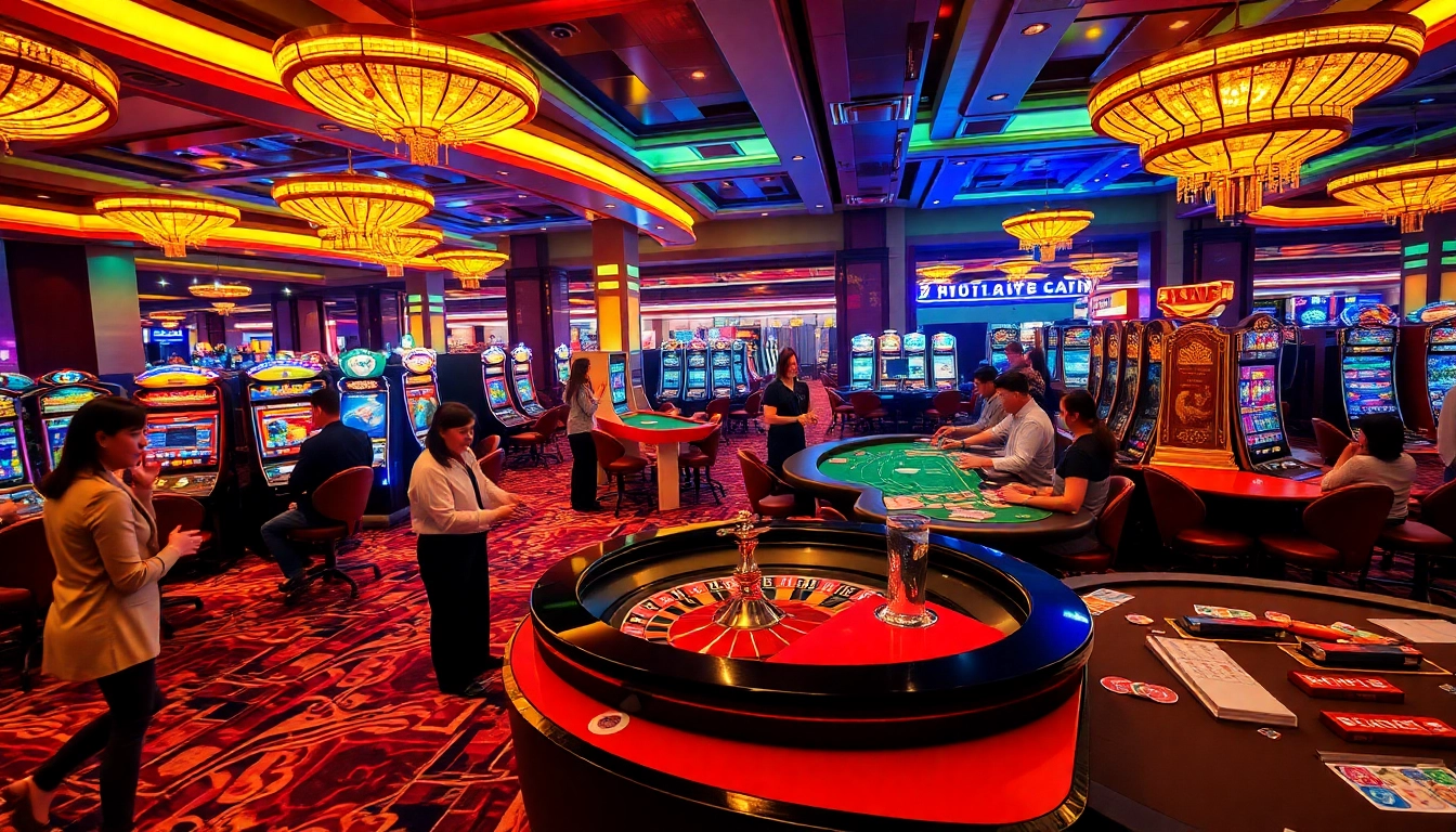 Experience the excitement of ku88 with players enjoying casino games in a luxurious atmosphere.
