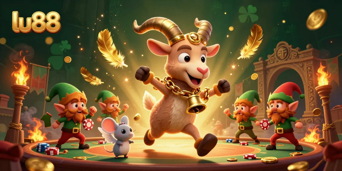 Engage in thrilling gameplay at lu88, where festive characters add excitement to the casino.