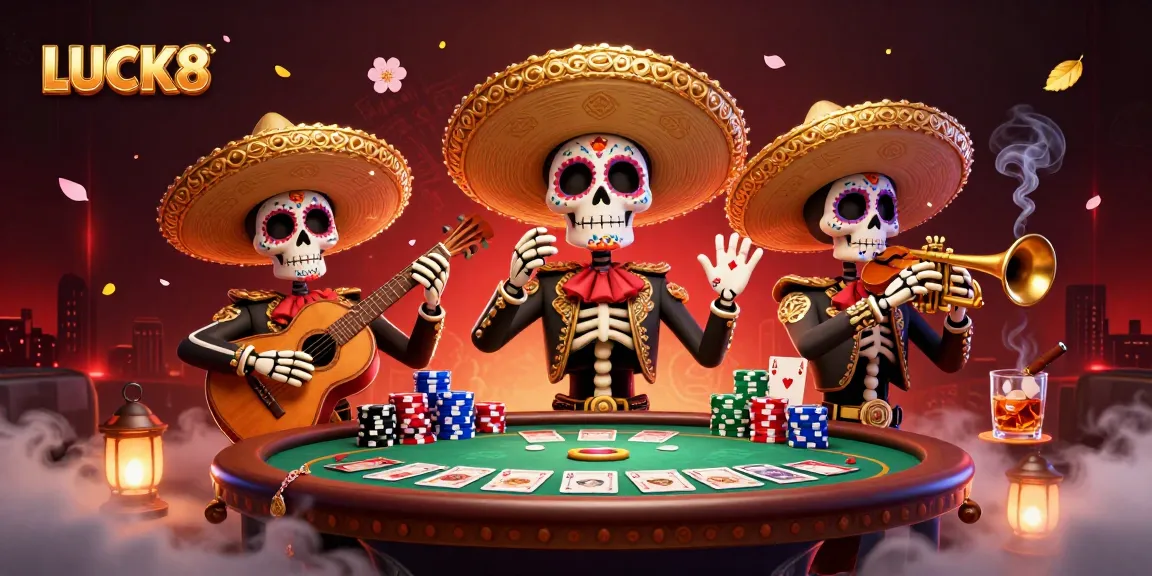 Experience thrilling poker action with LUCK8's vibrant mariachi scene full of gaming excitement.