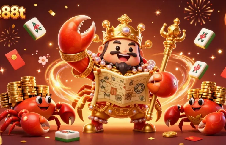 Engage in exciting gameplay at one88t with our dynamic 3D golden crab and vibrant casino elements.