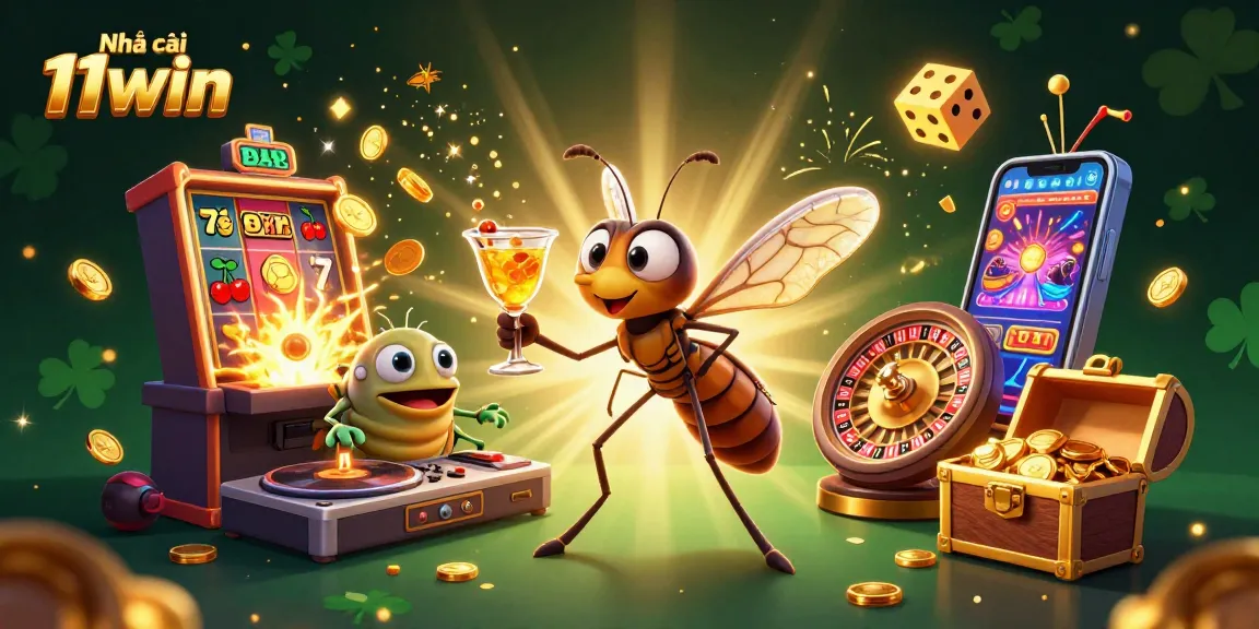 Experience thrilling wins at Nhà cái 11win with vibrant casino scenes featuring exciting game elements.
