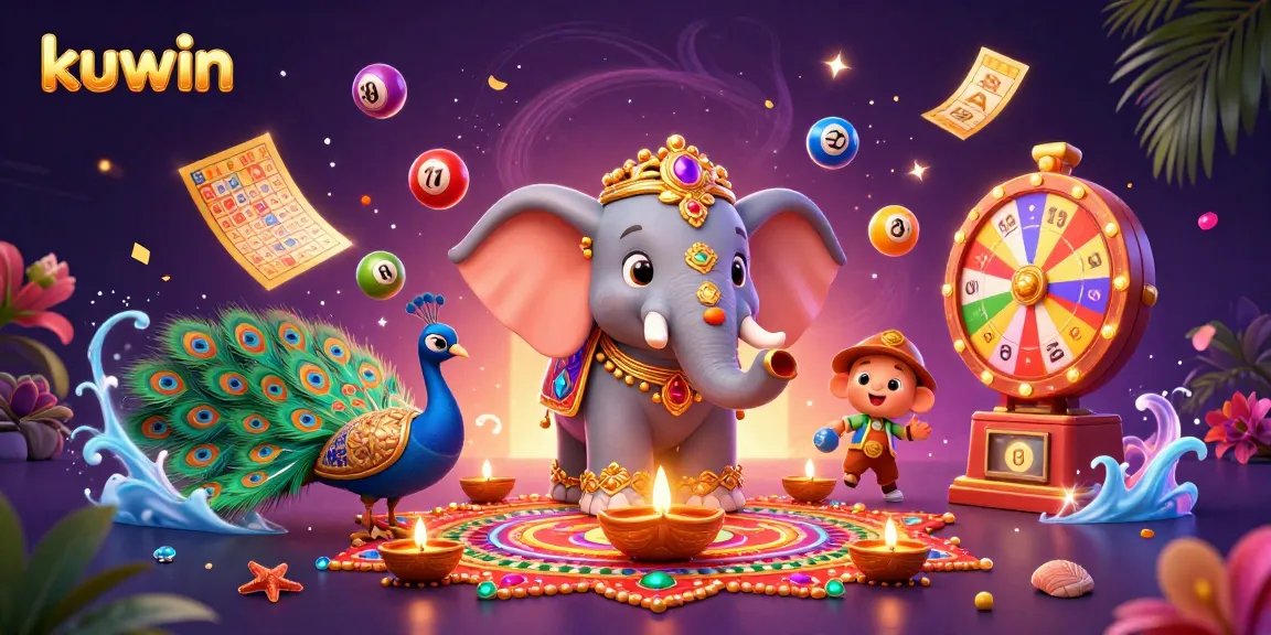 Kuwin casino immerses players with vibrant action from colorful lottery elements and engaging characters.
