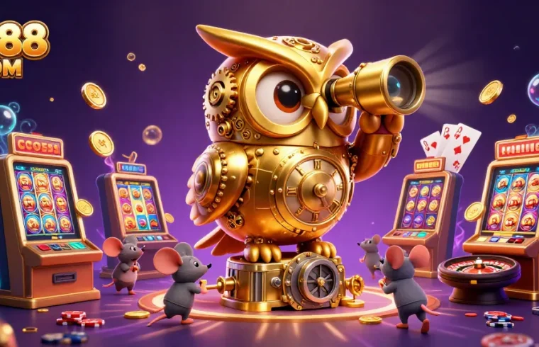Play thrilling slot games at TG88 COM with golden coins and vibrant casino scenes.