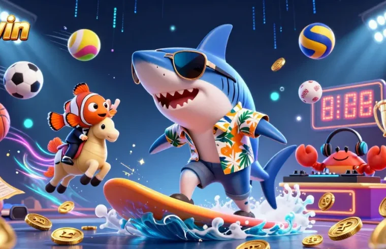 Win big at 11win with a thrilling cartoon scene of a vibrant casino adventure.